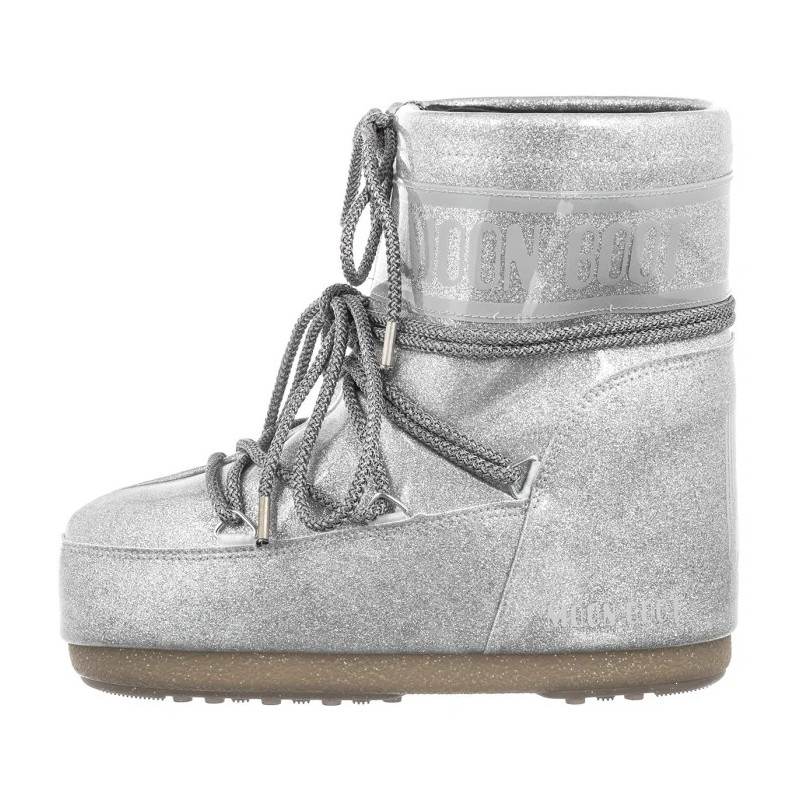 Moon Boot Icon Low Glitter Silver 1409440 H001 (MB66-b) kingad