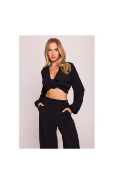 M862 Długie spodnie letnie - czarne