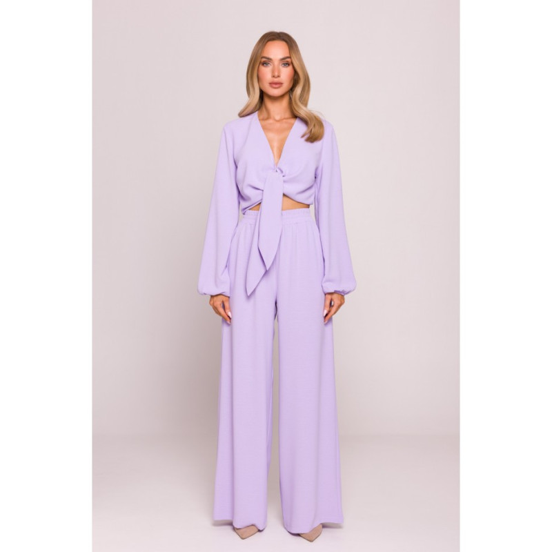 M862 Długie spodnie letnie - fiołkowe