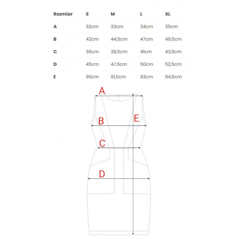 M864 Sukienka koronkowa z nowoczesnymi cięciami - pudrowa