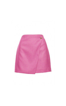 M854 Mini spódniczka na zakładkę - fuksja