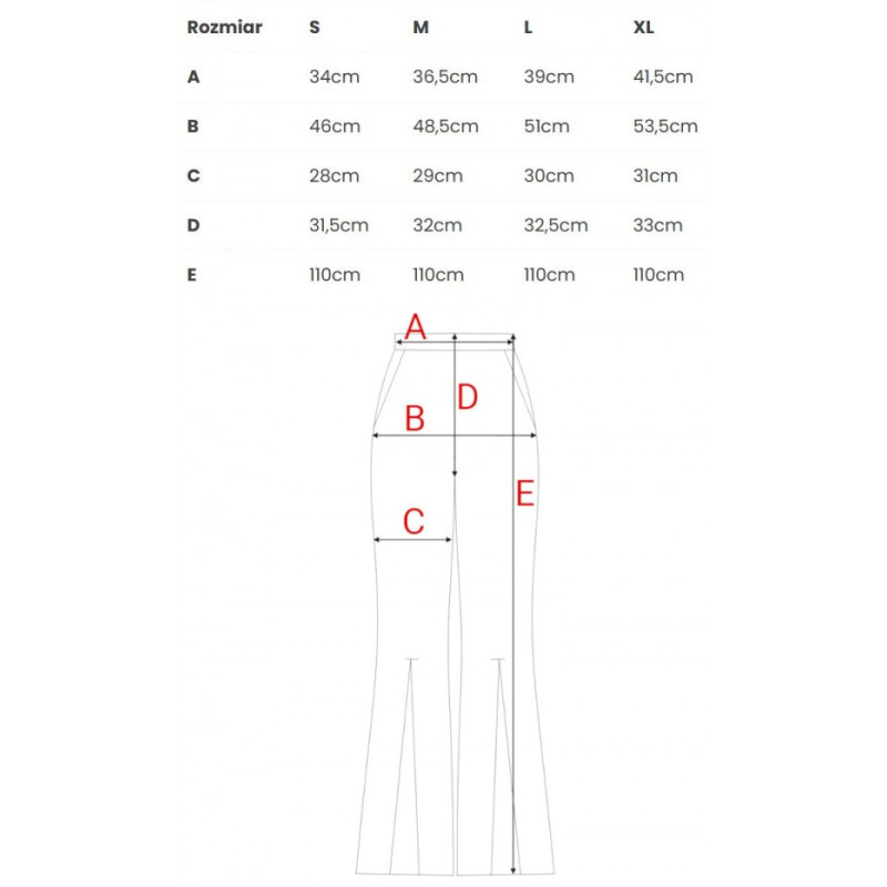 M874 Spodnie dzwony - bordowe