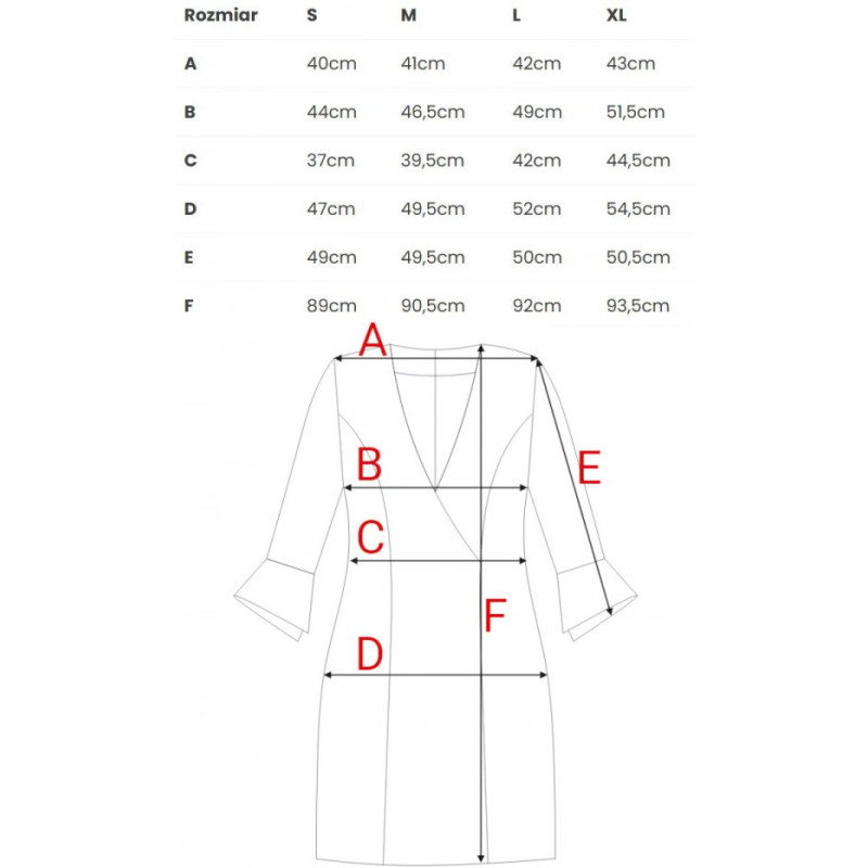 M877 Sukienka we wzór z szerokimi mankietami - model 1