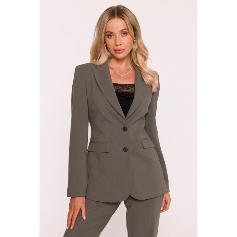 S417 Taliowana marynarka - khaki