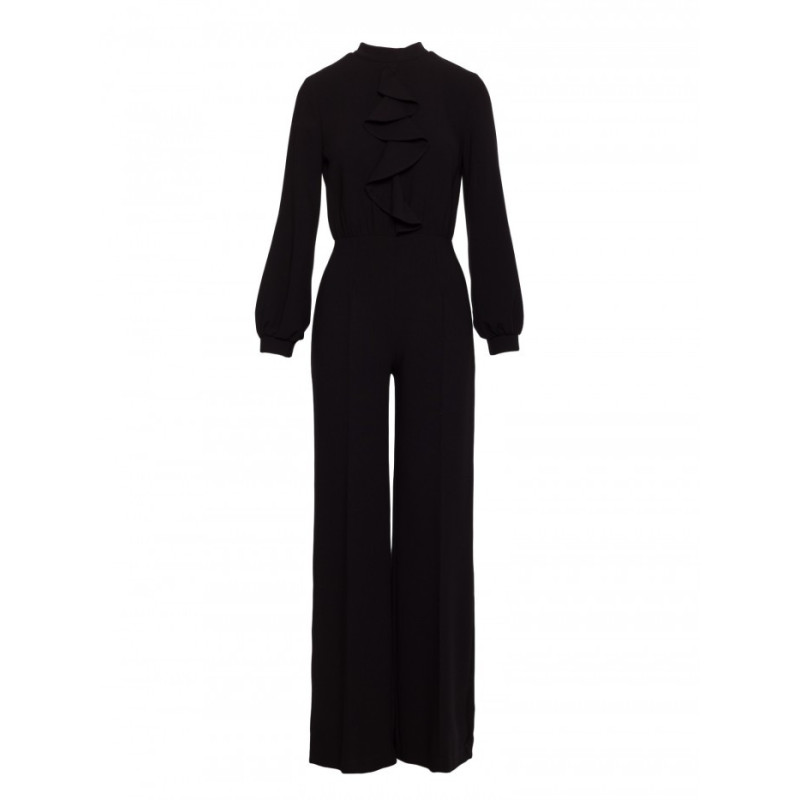 S420 Kombinezon z żabotem - czarny