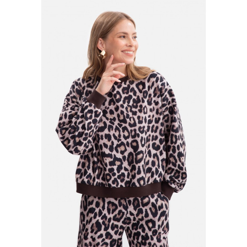 B303 Bluza z dzianiny z nadrukiem - model 1