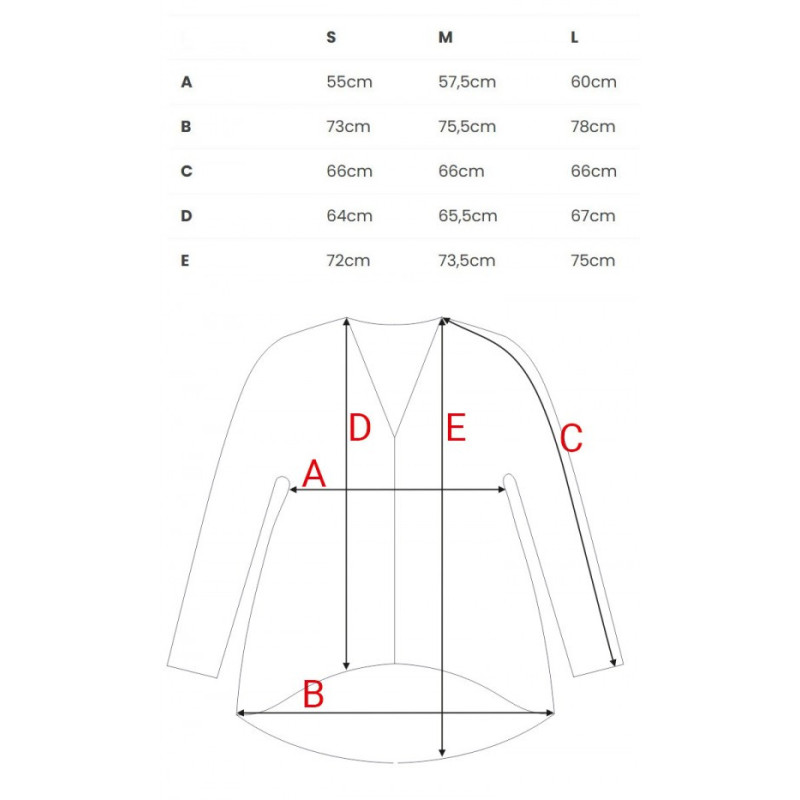 B304 Bluzka dzianinowa z dekoltem V - bordowa