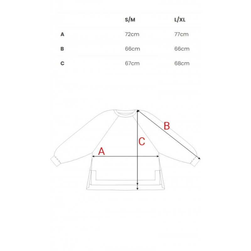 B306 Bluza oversize z rozcięciami - czarna