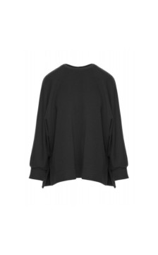 B306 Bluza oversize z rozcięciami - czarna