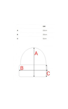 M895 Czapka splot prążkowany - ecru