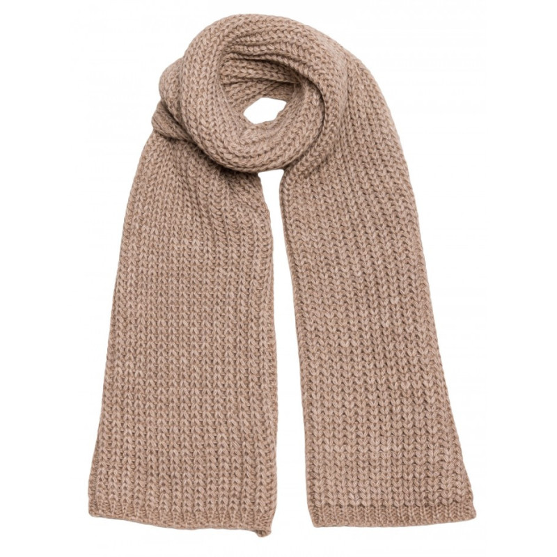 M896 Szal splot prążkowany - beżowy