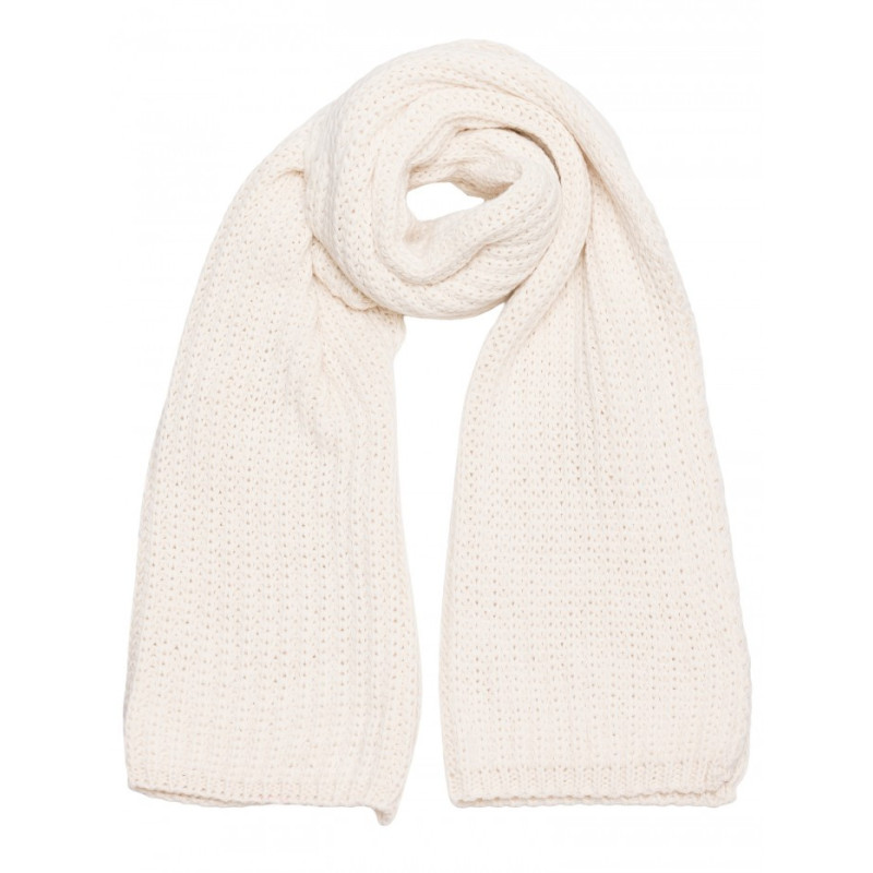 M896 Szal splot prążkowany - ecru