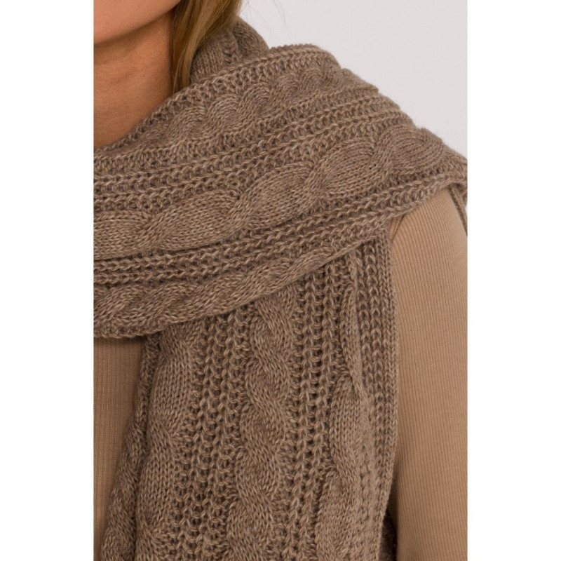 M898 Szal splot warkocz - beżowy