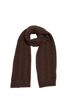 M898 Szal splot warkocz - brązowy