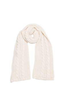 M898 Szal splot warkocz - ecru