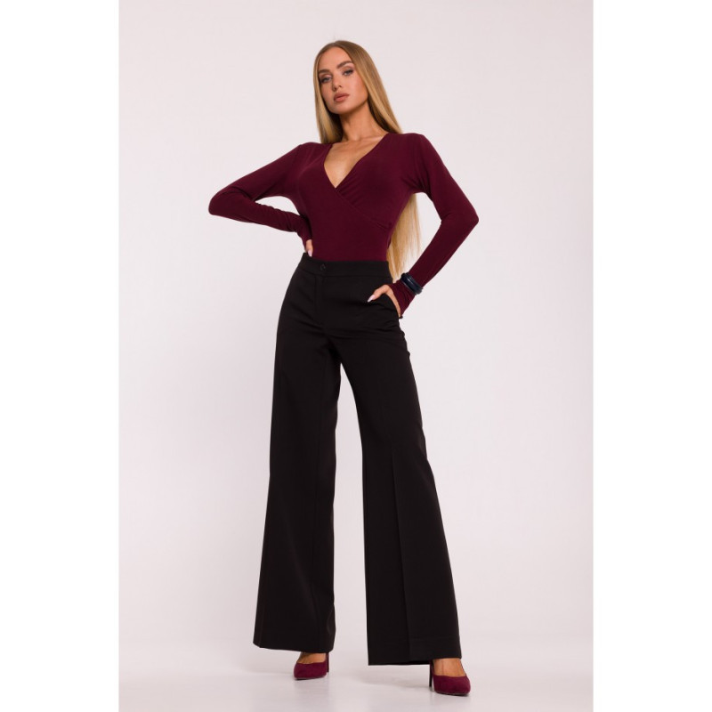 M875 Spodnie z szerokimi nogawkami - czarne