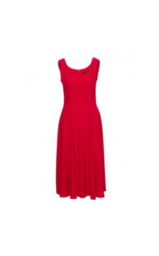 S424 Sukienka rozkloszowana - czerwona