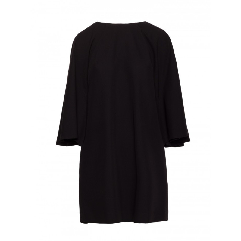 S426 Sukienka z rękawami kimonowymi - czarna