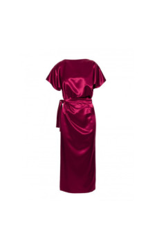 M887 Sukienka z wiązaniem - bordowa