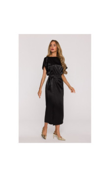 M887 Sukienka z wiązaniem - czarna