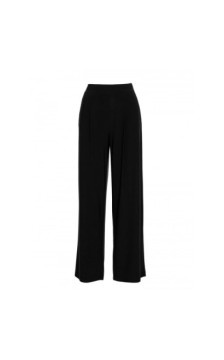 M890 Komplet z marszczoną bluzką i szerokimi spodniami - czarny