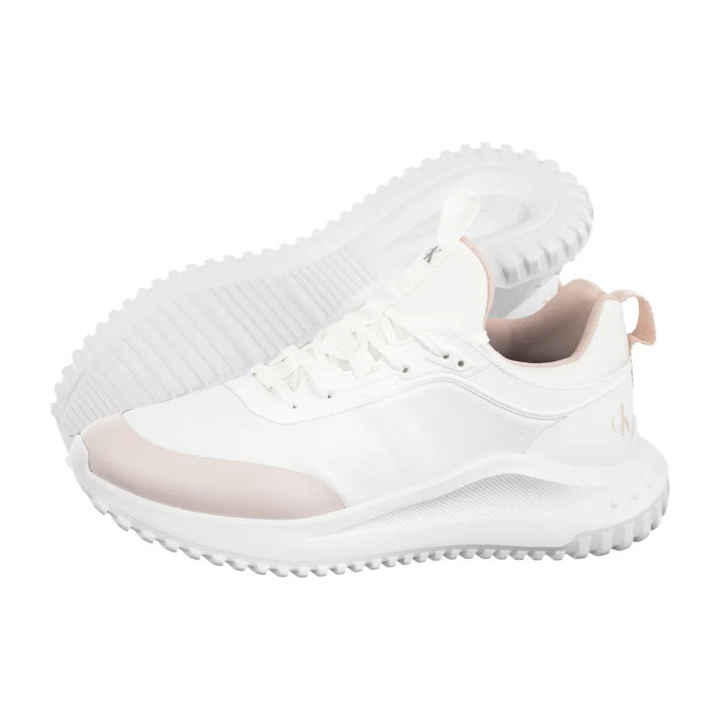 Calvin Klein Eva Runner Laceup Sock Mat Mix Bright White/Crystal Grey YW0YW02064 0I8 (CK727-a) spordijalatsid