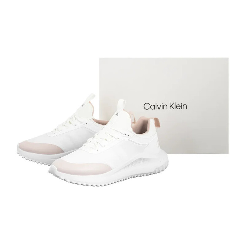 Calvin Klein Eva Runner Laceup Sock Mat Mix Bright White/Crystal Grey YW0YW02064 0I8 (CK727-a) spordijalatsid