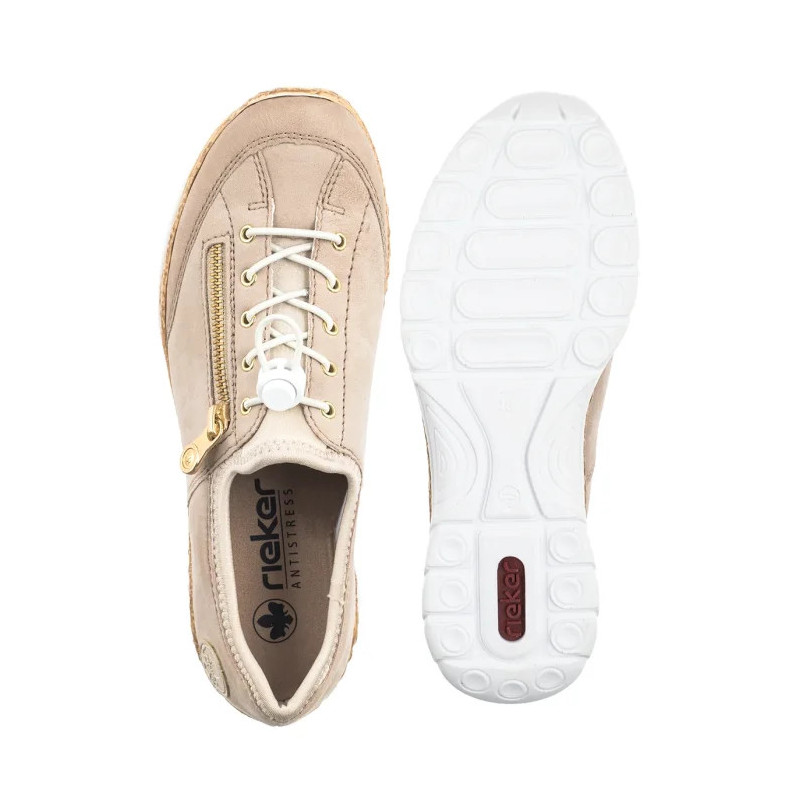 Rieker Beżowe N42F1-60 Beige (RI348-a) kingad