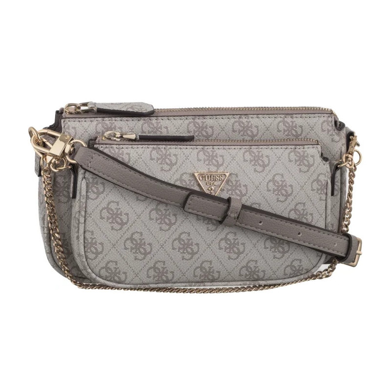 Guess Noelle II Dbl Pouch Crossbody HWBG96 72710 Dark Taupe Logo  (GU758-c) käekott