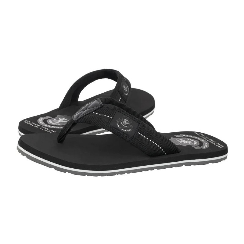 Tommy Hilfiger Patch Hilfiger Beach Sandal Black FM0FM05804 BDS (TH1440-a) kingad