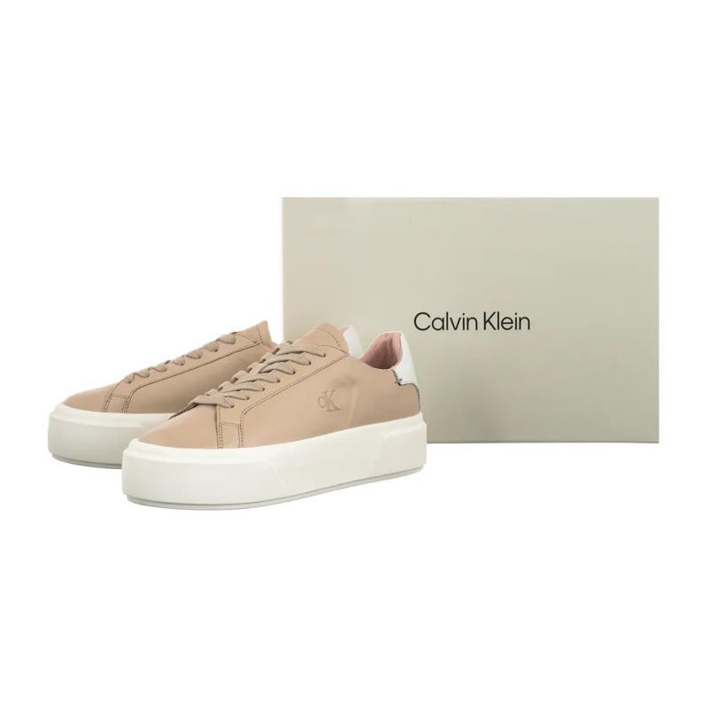 Calvin Klein Flatform Lace Up Lth Mg Crystal Grey YW0YW01928 ABH (CK710-c) kingad