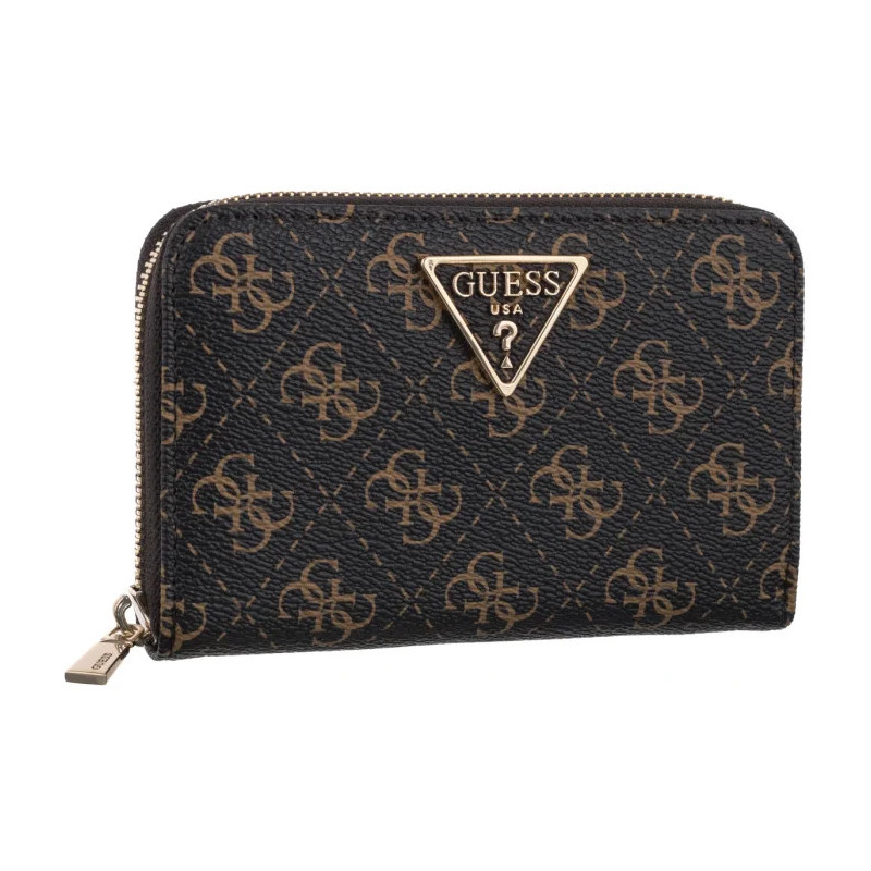 Guess Laurel II Slg Med Zip Around SWQL74 59140 Brown Logo (GU863-a) käekott