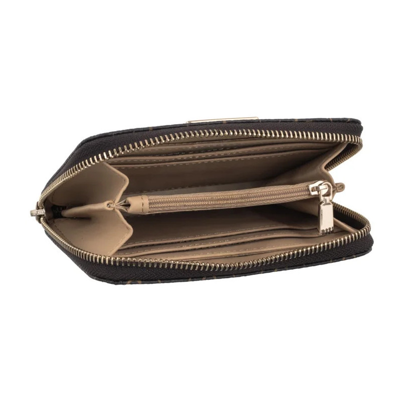 Guess Laurel II Slg Med Zip Around SWQL74 59140 Brown Logo (GU863-a) käekott