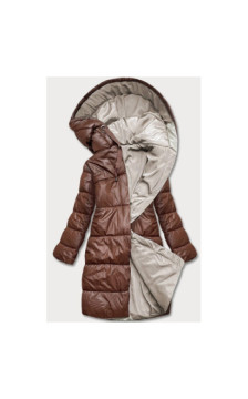 LONG JACKET WITH HOOD BLACK (PM7231) striukė