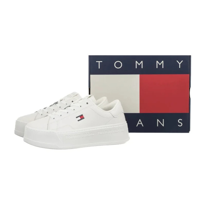 Tommy Hilfiger Tjw Script Cupsole Flatform Ecru EN0EN02961 YBL (TH1448-a) kingad