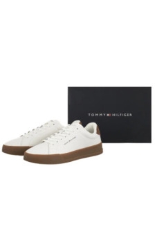 Tommy Hilfiger TH Court Lth Detail Ess Ecru/Regatta Red FM0FM05367 0LF (TH1219-e) spordijalatsid