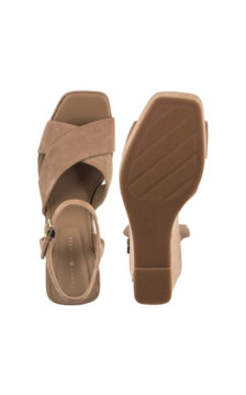 Tommy Hilfiger Suede Wrapped High Wedge Safari Canvas FW0FW09218 RBC (TH1459-a) kingad