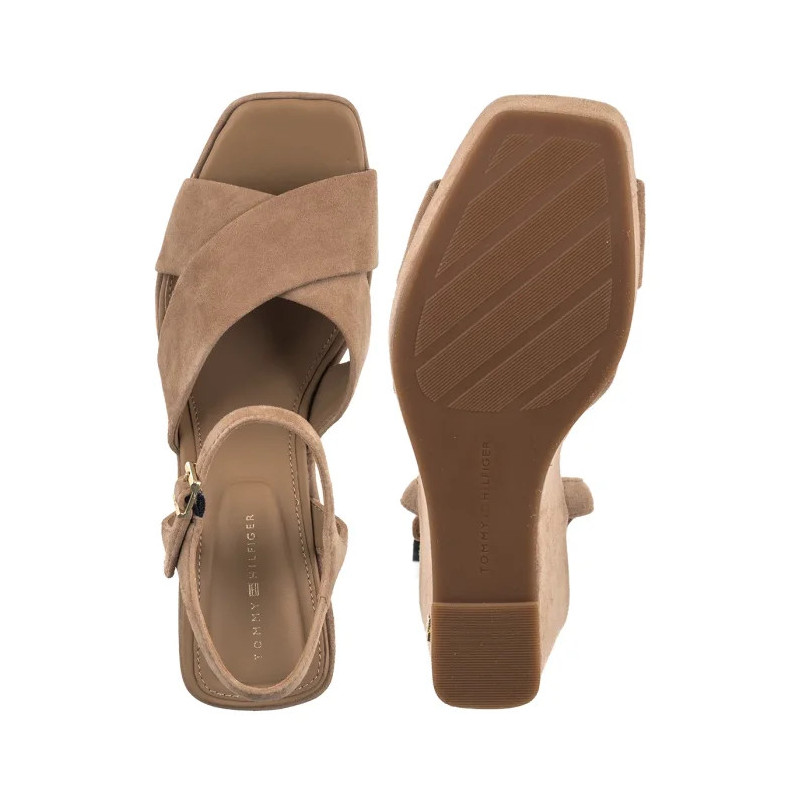 Tommy Hilfiger Suede Wrapped High Wedge Safari Canvas FW0FW09218 RBC (TH1459-a) kingad