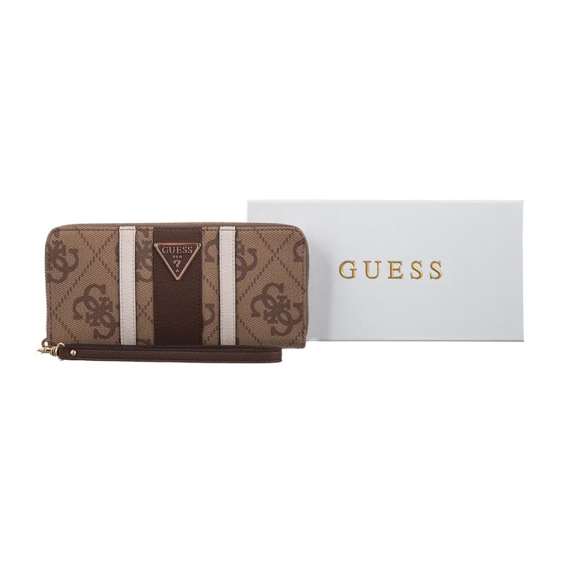 Guess Laurel II Slg Lrg Zip Around SWSS74 59146 Latte Logo/Brown (GU865-a) käekott