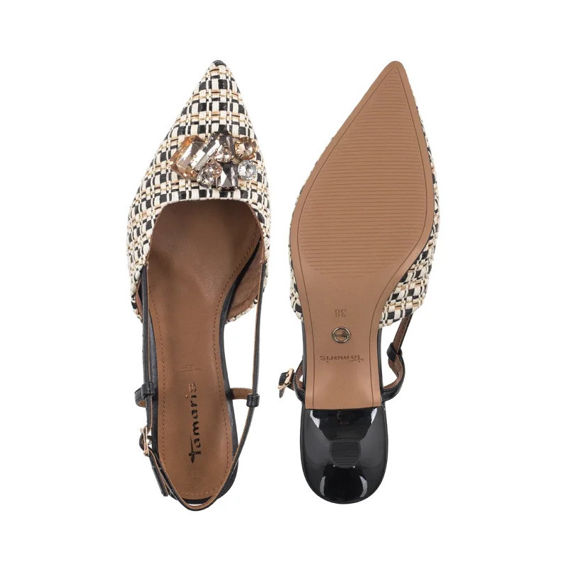 Tamaris Beżowe/Czarne 1-29512-46 098 Black Comb (TM574-a) kingad