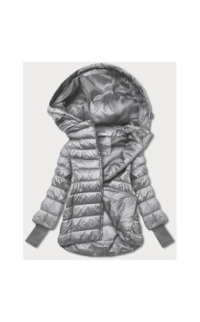 LONG JACKET WITH HOOD BLACK (PM7231) striukė
