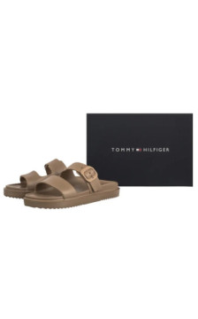 Tommy Hilfiger Th Double Strap Sandal Pearl Safari Canvas Pearlized FW0FW09114 0HT (TH1475-a) Naiste kingad/klappide klapid