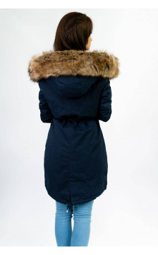 HOODED PARKA WITH LINER NAVY BLUE (7626) striukė