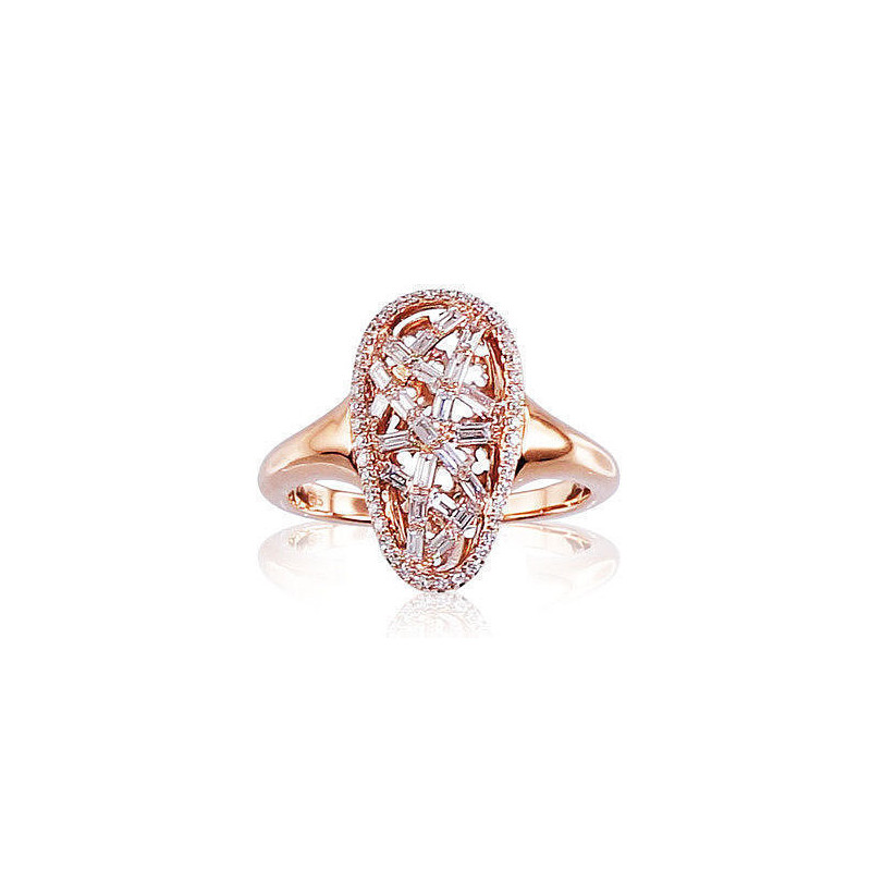 Kuldsõrmus 1100141(Au-R)_DI, Punane Kuld 585°, Briljant