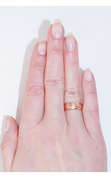 Kullast abielurühm 1100544(Au-R)_CZ, Punane Kuld 585°, Tsirkonid