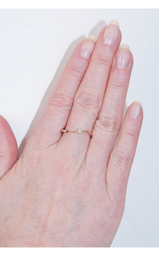 Kuldsõrmus 1100555(Au-R)_DI, Punane Kuld 585°, Briljant