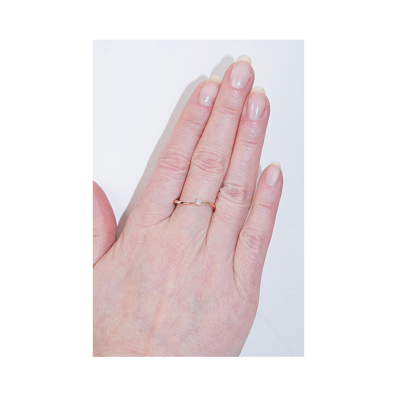 Kuldsõrmus 1100555(Au-R)_DI, Punane Kuld 585°, Briljant