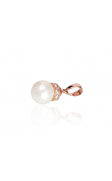 Kuldripats 1300516(Au-R)_CZ+PE, Punane Kuld 585°, Tsirkonid , Pärlitest