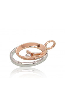 Kuldripats 1300548(Au-R+Au-W)_DI, Valge/Punane Kuld 585°, Briljant