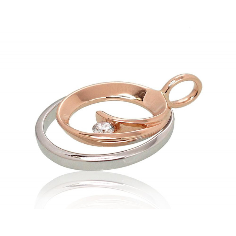 Kuldripats 1300548(Au-R+Au-W)_DI, Valge/Punane Kuld 585°, Briljant